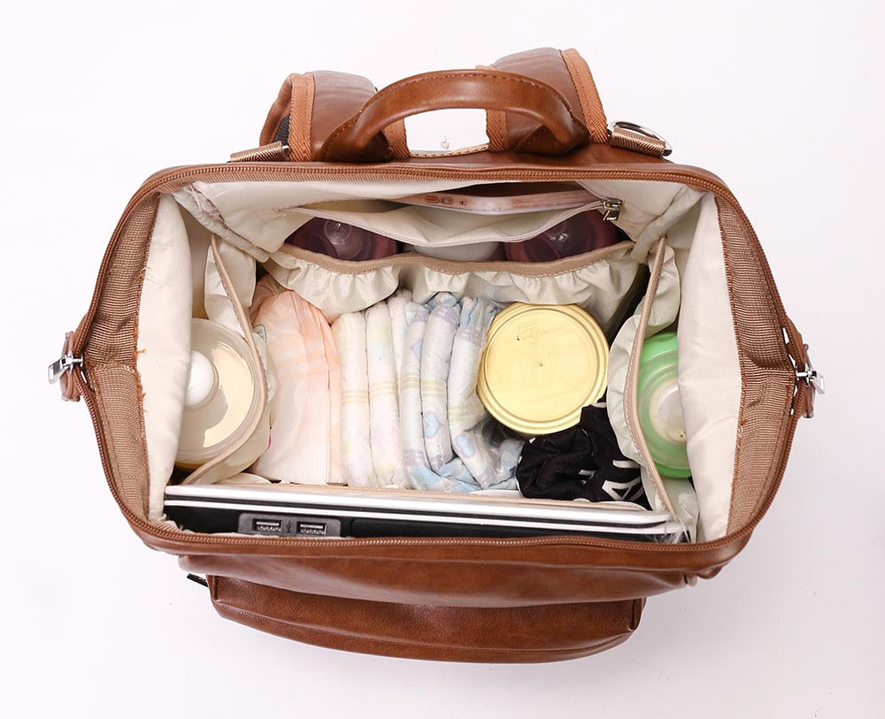 Plili Shop - The Mum Vegan Leather Backpack Set